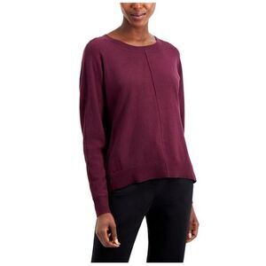 Alfani Women's Crew Neck Sweater - Burgundy